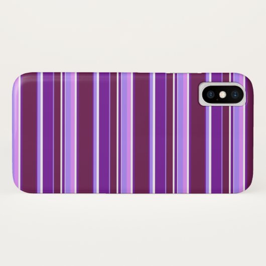 Paars strepen Case-Mate iPhone case (Achterkant (horizontaal))
