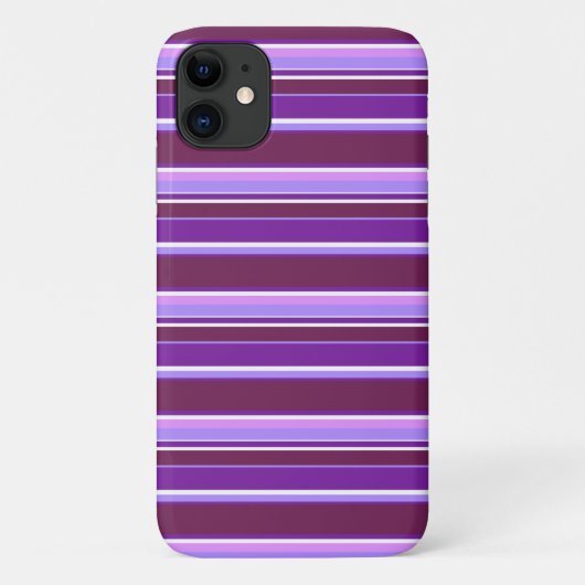 Paars strepen Case-Mate iPhone case (Achterkant)