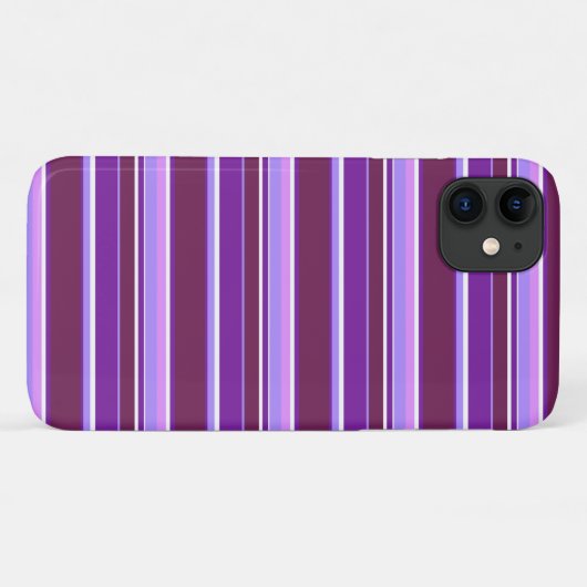 Paars strepen Case-Mate iPhone case (Achterkant (horizontaal))