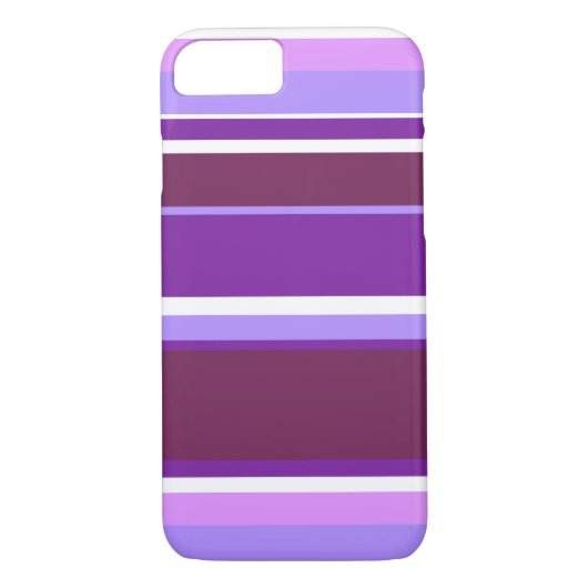 Paars strepen Case-Mate iPhone case (Achterkant)