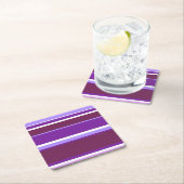 Paars strepen kartonnen onderzetters (Insitu)