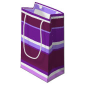 Paars strepen klein cadeauzakje (Voorkant Gekanteld)