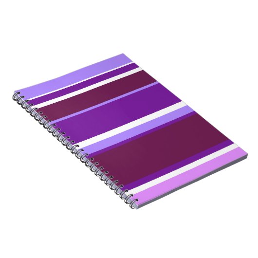 Paars strepen notitieboek (Rechterzijde)