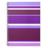 Paars strepen notitieboek (Voorkant)