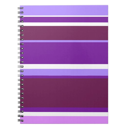 Paars strepen notitieboek (Voorkant)