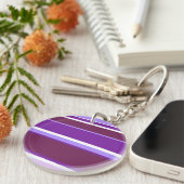 Paars strepen sleutelhanger (Voorkant Rechts)