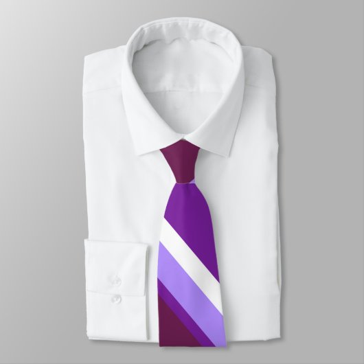 Paars strepen stropdas (Gebonden)