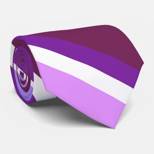 Paars strepen stropdas (Opgerold)