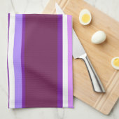 Paars strepen theedoek (Quarter Fold)