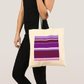 Paars strepen tote bag (Voorkant (product))