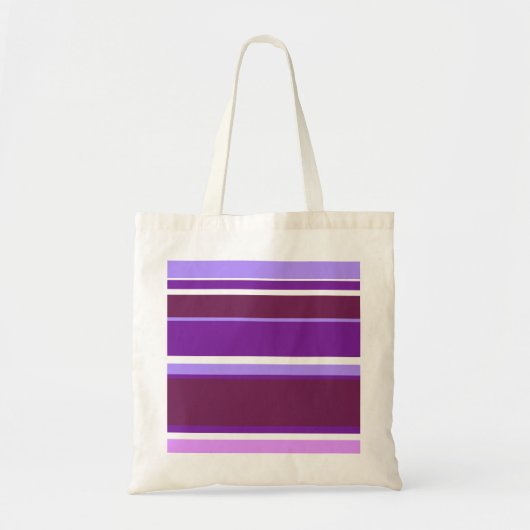 Paars strepen tote bag (Voorkant)