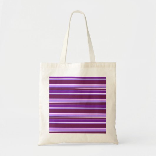 Paars strepen tote bag (Voorkant)