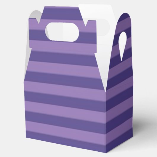 Paars strips Gable box Bedankdoosjes (Geopend)