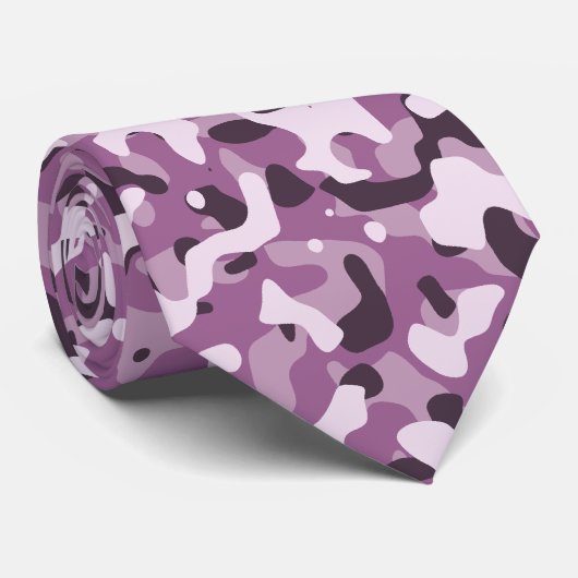 Paars Stropdas Camo (Opgerold)