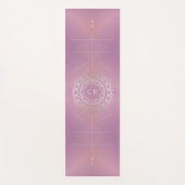 Paars Stropdas-Dye, Silver Floral Mandala, Alignme Yogamat (Voorkant)