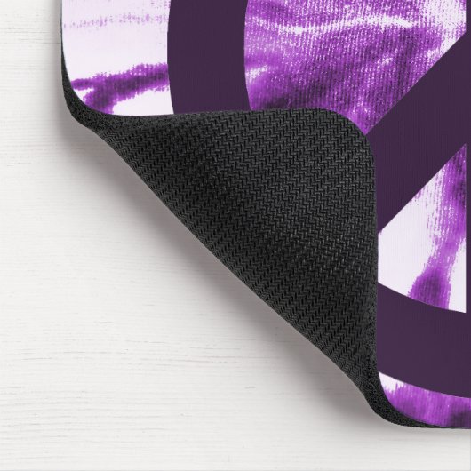 Paars Stropdas-kleurstof met vredessymbool Muismat (Hoek)