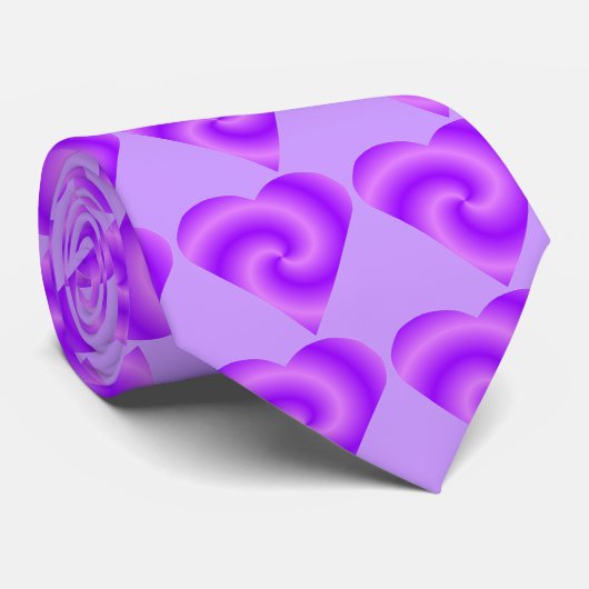 Paars Stropdas van het hart (Opgerold)