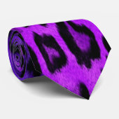 Paars Stropdas van het Ontwerp van de Luipaard Dru (Opgerold)