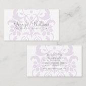 Paars subtle Damask Visitekaartje (Voorkant / Achterkant)