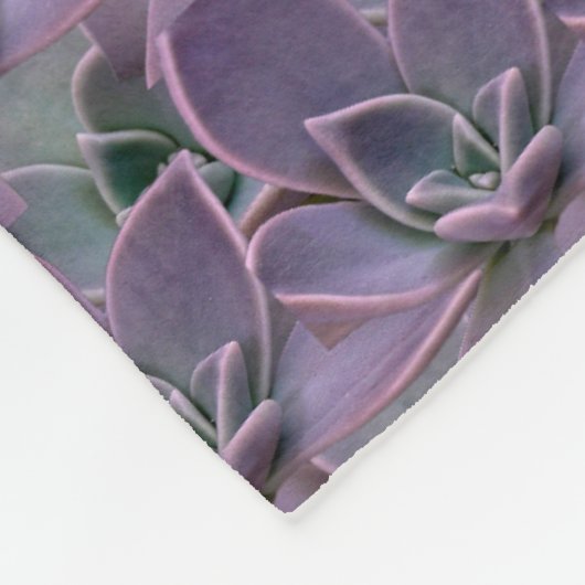 Paars Succulent Fleece Deken (Hoek)