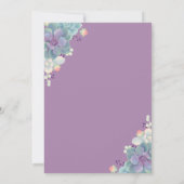 Paars Succulent Gold Geometric Baby shower Bedankkaart (Achterkant)