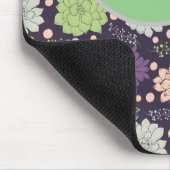 Paars Succulent Monogram Manuscript Muismat (Hoek)