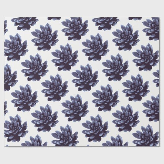 Paars Succulent Plant Cadeaupapier (Vlak)