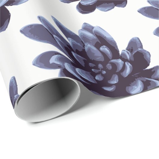 Paars Succulent Plant Cadeaupapier (Rol Hoek)