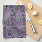 Paars Succulent Theedoek (Quarter Fold)