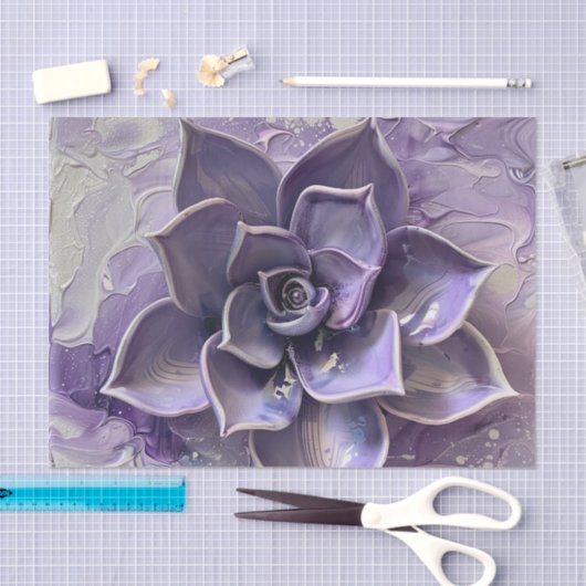 Paars Succulent Tissuepapier (Craft)