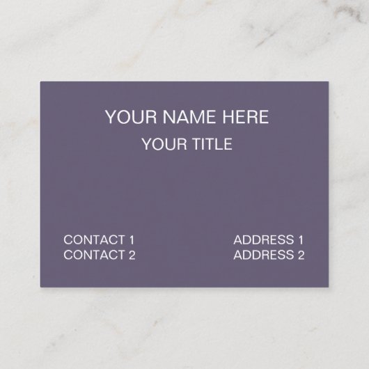 Paars Succulent Visitekaartje (Achterkant)