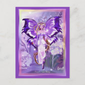 Paars Sun Fairy Briefkaart (Voorkant)