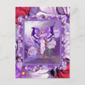 Paars Sun Fairy Briefkaart (Voorkant)