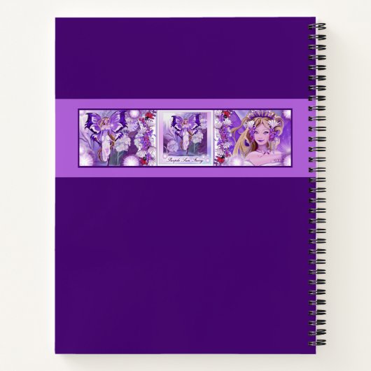 Paars Sun Fairy Notitieboek (Achterkant)