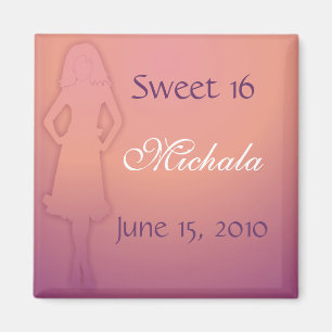 Paars Sweet 16 Magnet