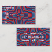 Paars-Swirl-oog-tease Visitekaartje (Voorkant / Achterkant)