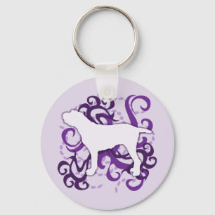 Paars Swirl Spinone Italiano Sleutelhanger