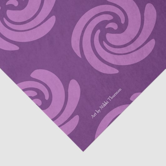 Paars-Swirlpapier Tissuepapier (Detail)