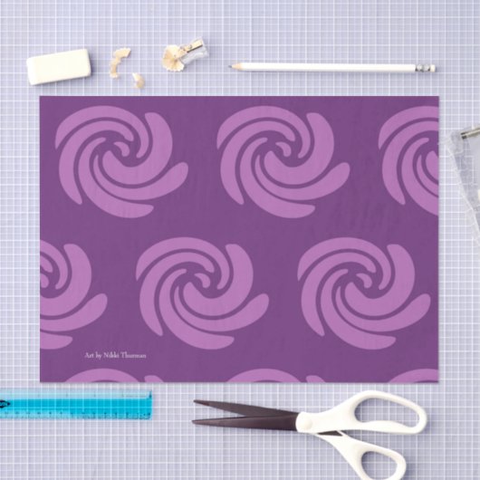 Paars-Swirlpapier Tissuepapier (Craft)