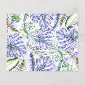 Paars Syringa Eiland Tropisch Trouwen Datum Bespar (Achterkant)