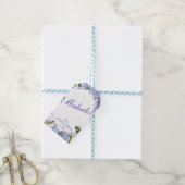Paars Syringebloem Eiland Tropische Eiland Chic Br Cadeaulabel (Met Touw)