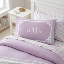 Paars Syrische Sleutel Monogram Standaard Paar
