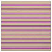 Paars & Tan Pattern van Stripes Stof (Swatch)