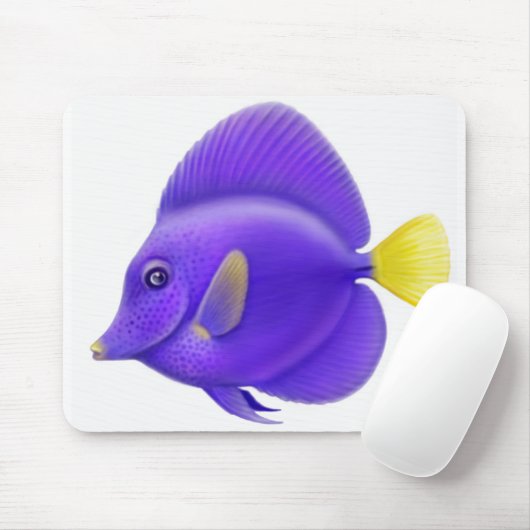 Paars Tang Reef Fish Mousepad Muismat (Met muis)