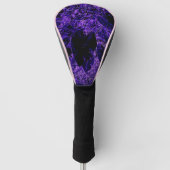Paars taro Leaf Design Golfheadcover (Voorkant)