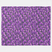 Paars Tartan Crisscross Pattern, Fleece Deken (Voorkant (Horizontaal))