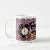 paars Tartan Kitten Koffiemok (Links)