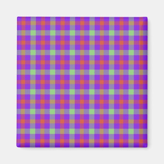 Paars Tartan Magnet (Voorkant)