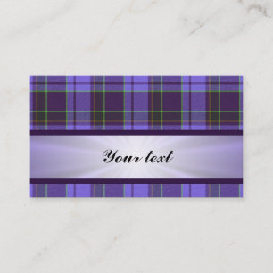 Paars tartan met koolstof visitekaartje