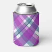 Paars Tartan Patroon Blikjeskoeler (Blikje Achterkant)
